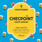 PILSNER 01 Checpoint - Pilsner Czech – 4,6% alc, Pinta