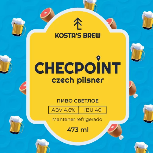 PILSNER 01 Checpoint - Pilsner Czech – 4,6% alc, Pinta